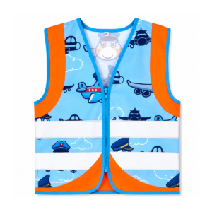 เสื้อกั๊กเด็กสะท้อนแสง ลายยานพาหนะ รุ่น Vehicle Fun